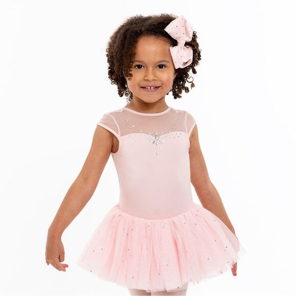 FLO Crystal Jewelled Sweetheart Tutu Dress in Pink Size 7 NWT in packaging - Picture 1 of 7